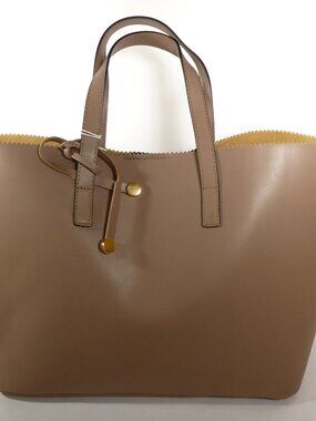 New Florence Leather Market brown-beige Italian leather tote